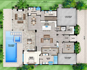 First Floor for House Plan #207-00065