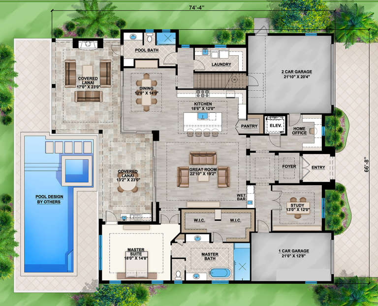 House Plan House Plan #19019 Drawing 1