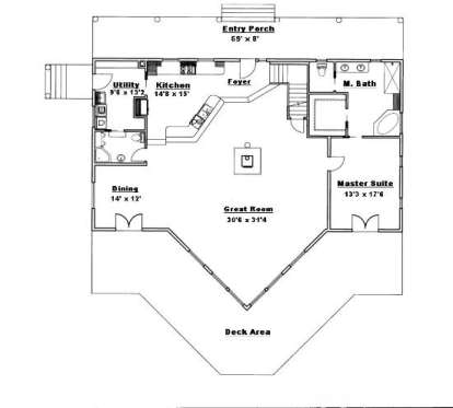 First Floor for House Plan #039-00489