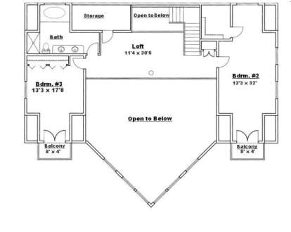 Second Floor for House Plan #039-00489
