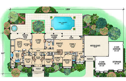 First Floor for House Plan #5445-00294