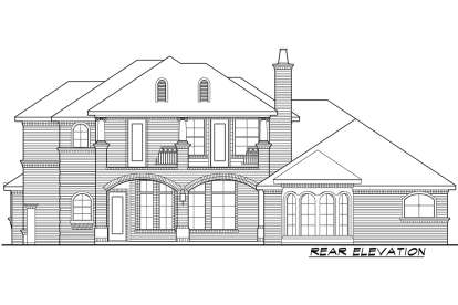 Luxury House Plan #5445-00296 Elevation Photo