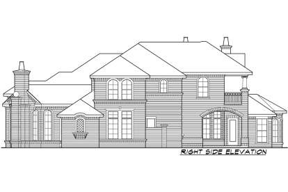Luxury House Plan #5445-00296 Elevation Photo