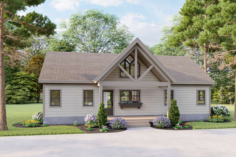 House Plan House Plan #19024 Angled Front Elevation