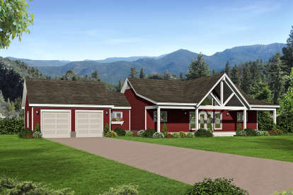 Vacation House Plan #940-00080 Elevation Photo