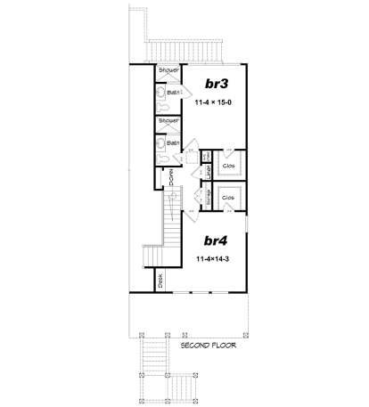 Second Floor for House Plan #940-00082