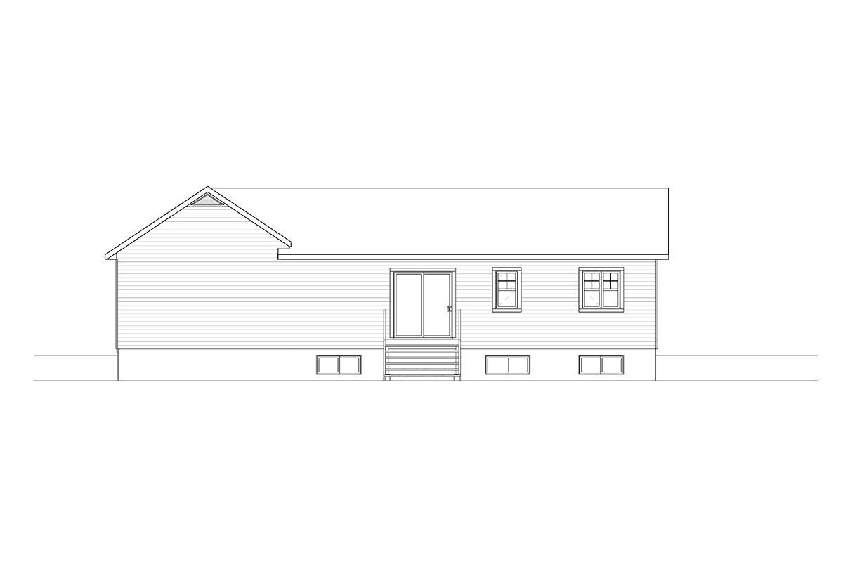 Ranch House Plan #034-01137 Elevation Photo