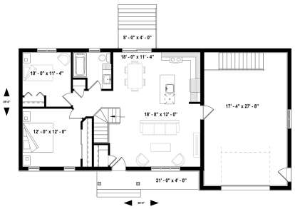Main Floor for House Plan #034-01137