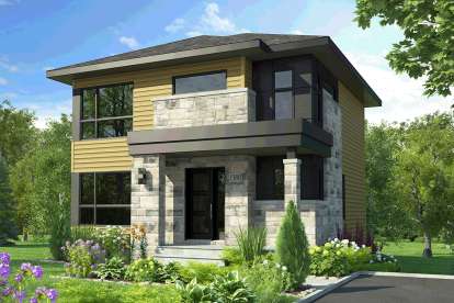 Modern House Plan #034-01140 Elevation Photo