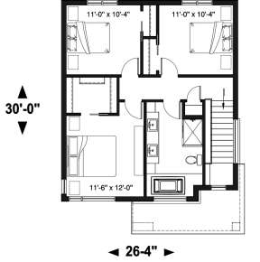 Second Floor for House Plan #034-01140