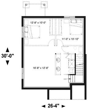 Basment for House Plan #034-01140