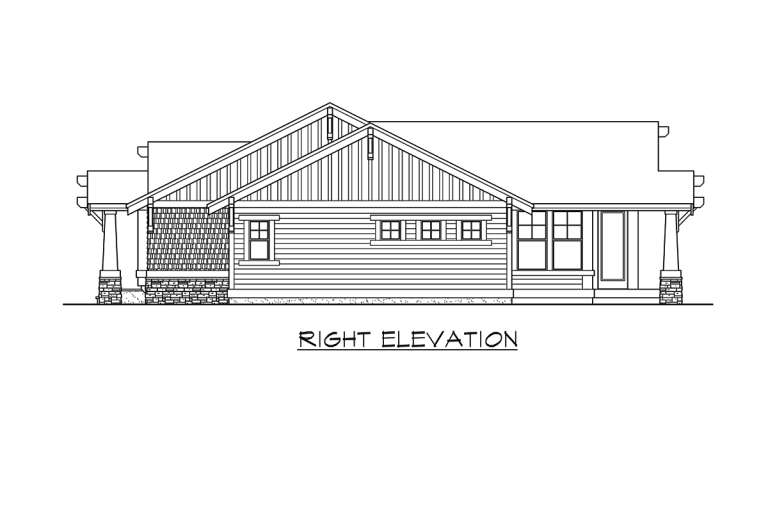 Craftsman House Plan #341-00304 Elevation Photo