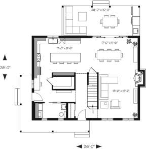 First Floor  for House Plan #034-01141