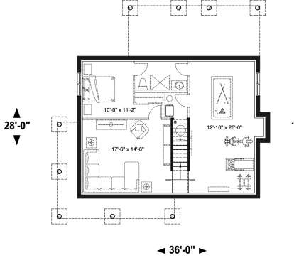 Basment for House Plan #034-01141