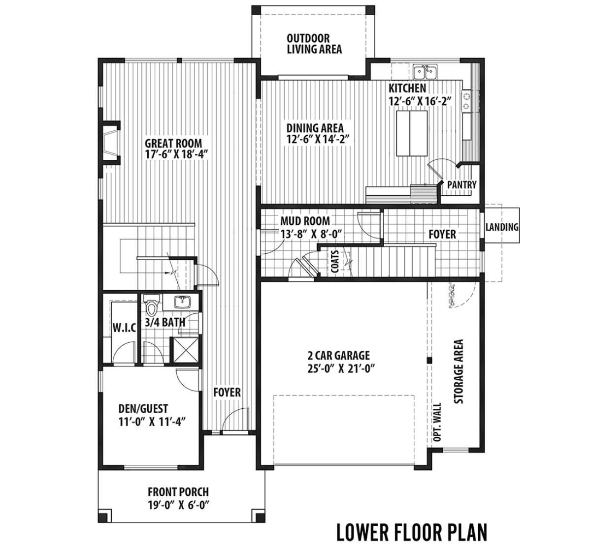 First Floor  for House Plan #9488-00001