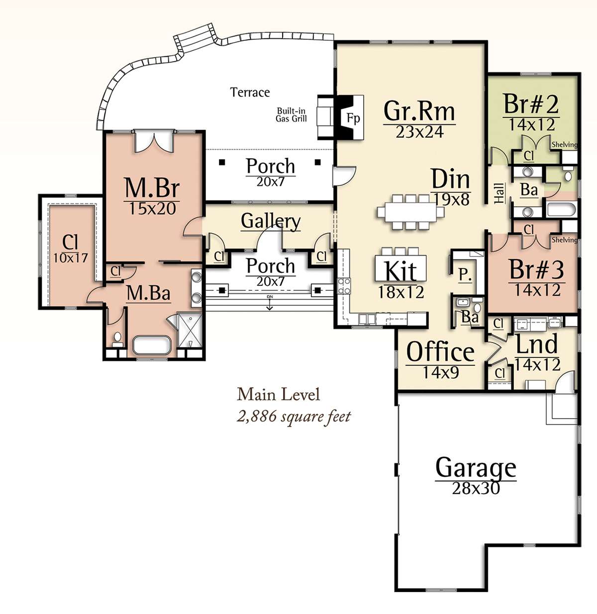 Floorplan 1 for House Plan #8504-00122