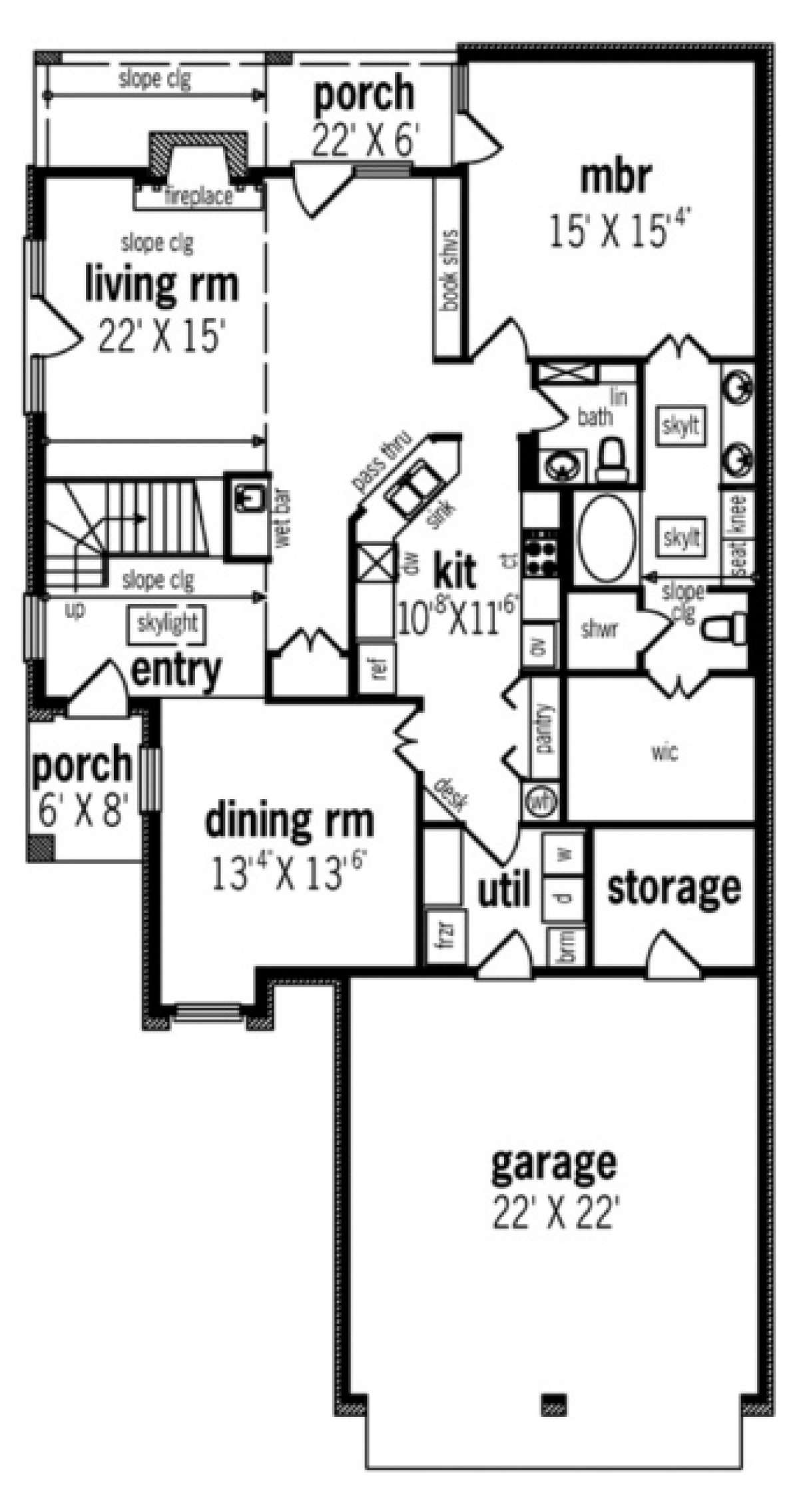 Floorplan 1 for House Plan #048-00150