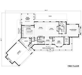 First Floor  for House Plan #3125-00021