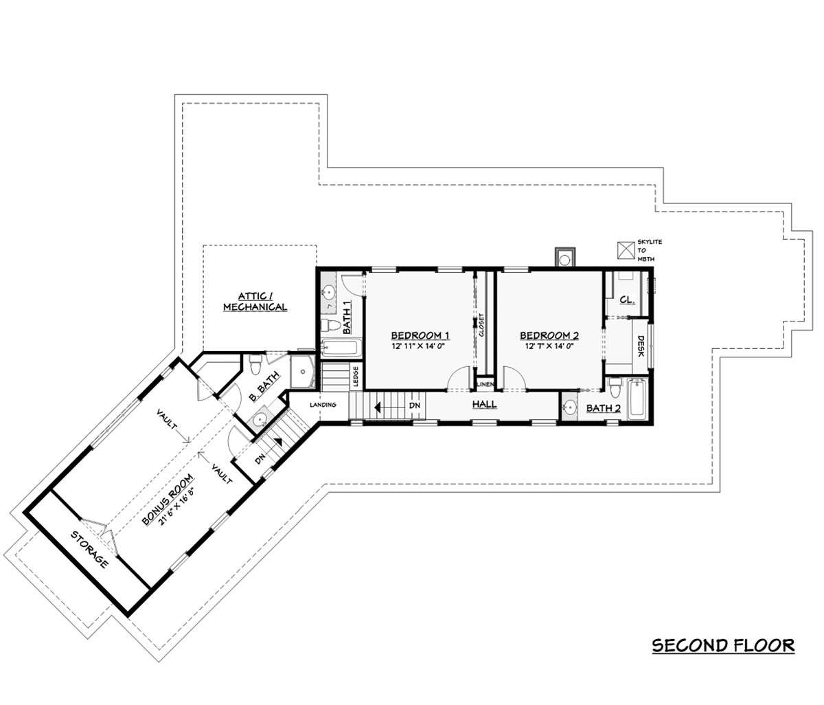 Second Floor for House Plan #3125-00021