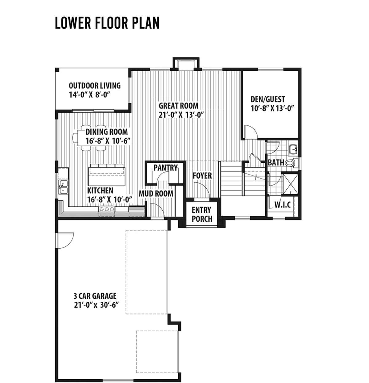First Floor  for House Plan #9488-00003