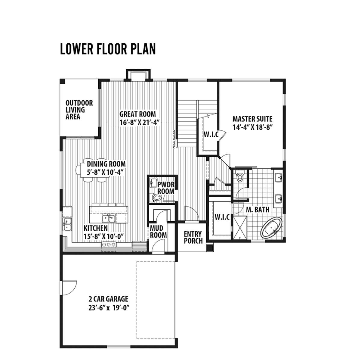 First Floor  for House Plan #9488-00004