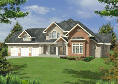 French Country House Plan #039-00491 Elevation Photo