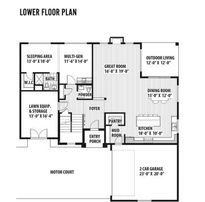 First Floor  for House Plan #9488-00005
