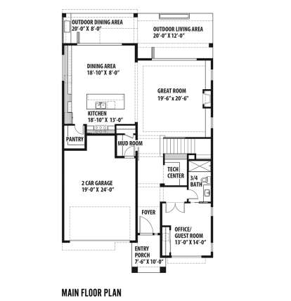 First Floor  for House Plan #9488-00006