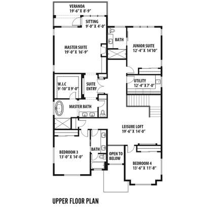 Second Floor for House Plan #9488-00006