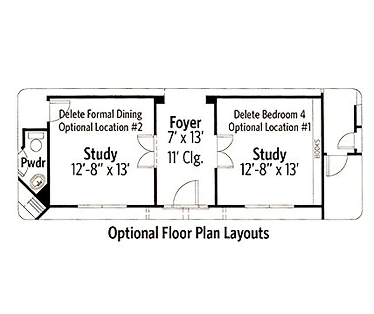 Optional Study for House Plan #286-00077