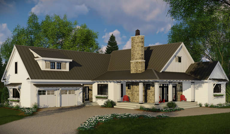 Modern Farmhouse House Plan #098-00295 Elevation Photo