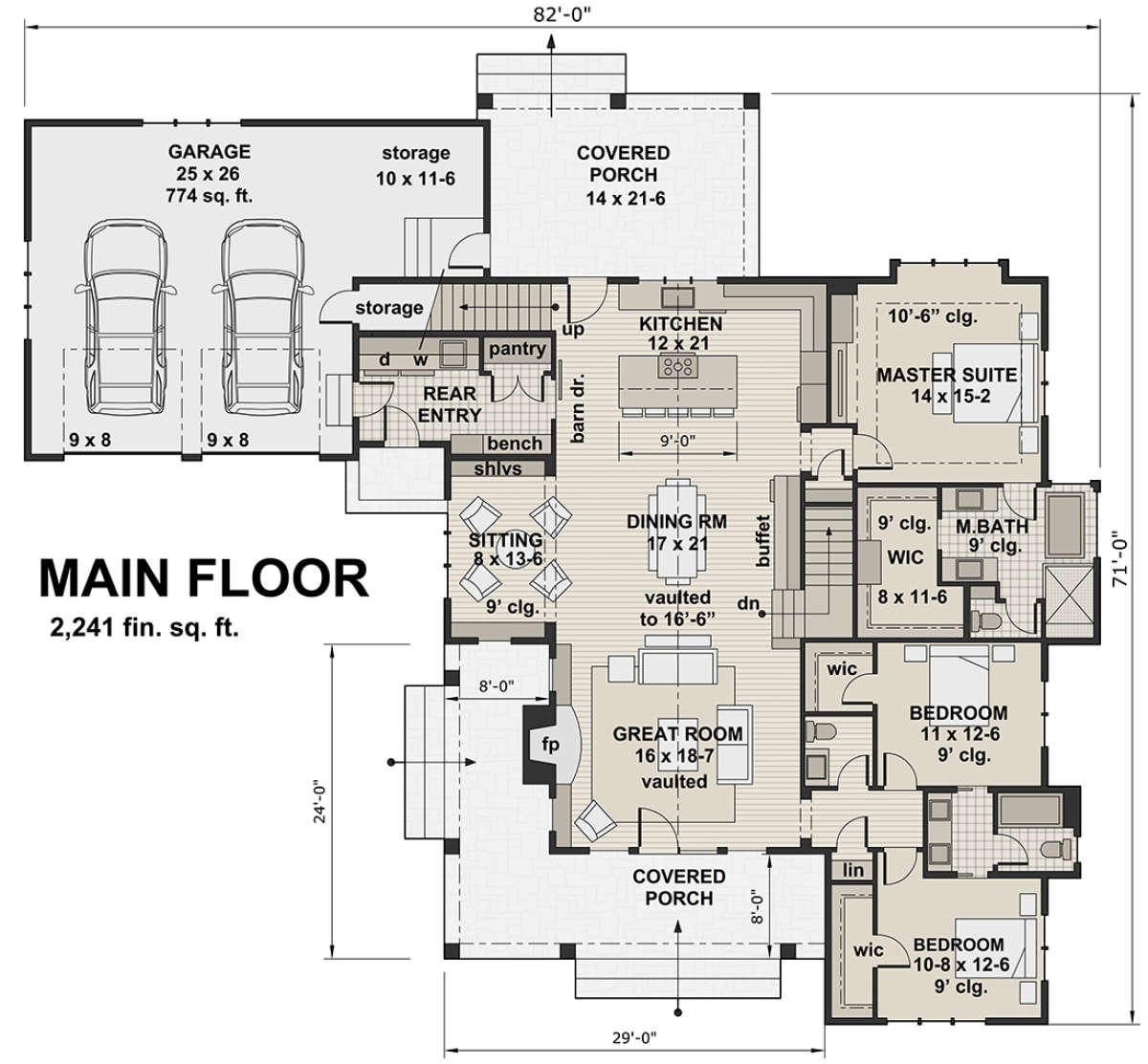 Main Floor for House Plan #098-00295