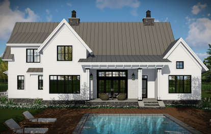 Modern Farmhouse House Plan #098-00296 Elevation Photo