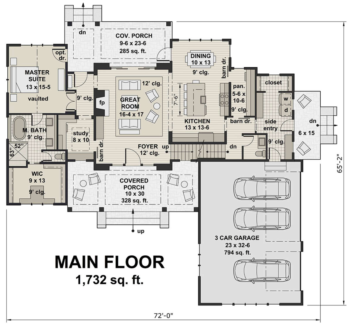 Main Floor for House Plan #098-00296