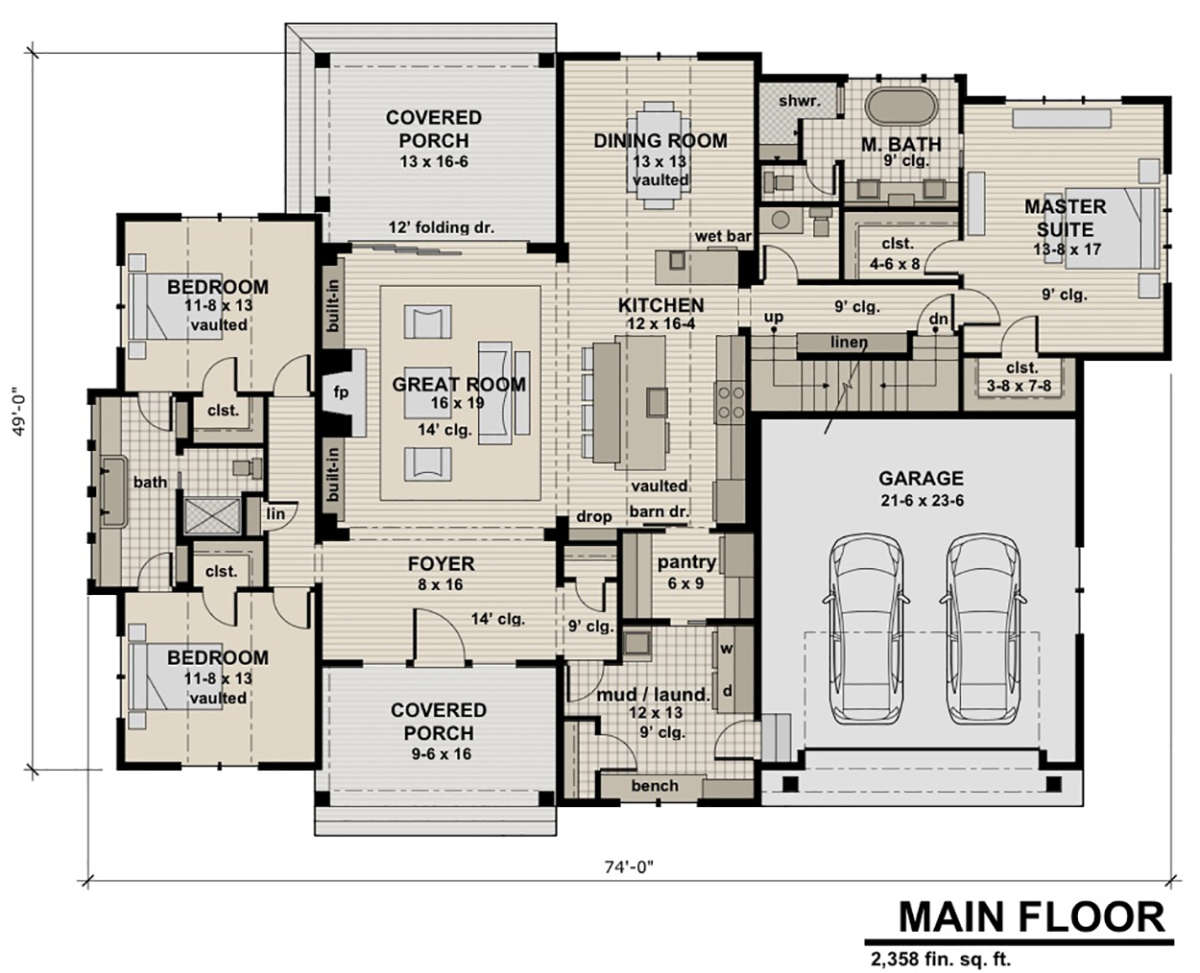 First Floor  for House Plan #098-00298