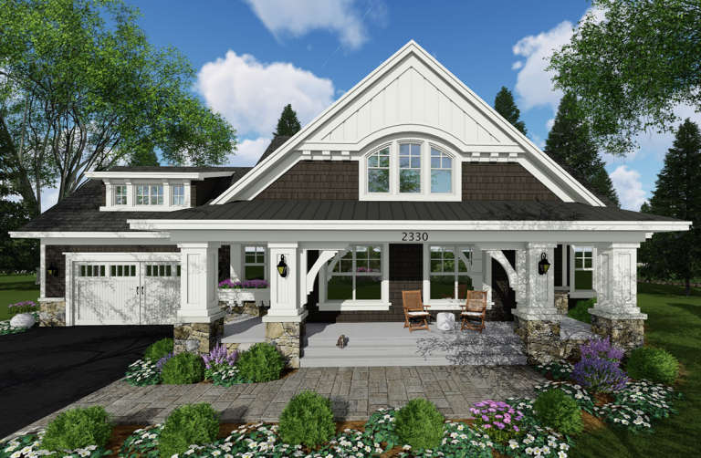 Craftsman House Plan #098-00299 Elevation Photo