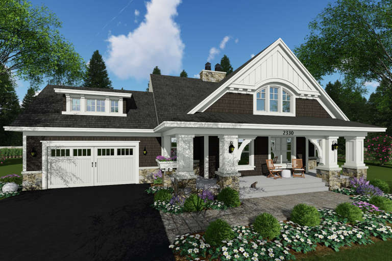 Craftsman House Plan #098-00299 Elevation Photo