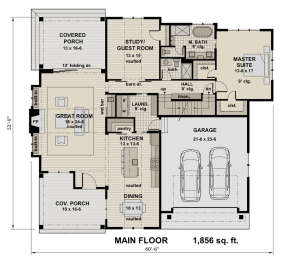 First Floor  for House Plan #098-00300