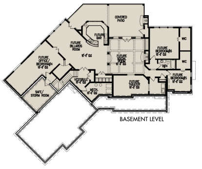 Unfinished Basement for House Plan #699-00093