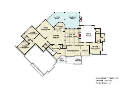 Basement for House Plan #699-00094