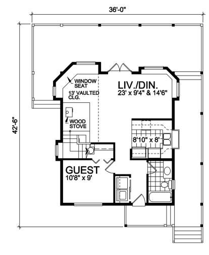 Floorplan 1 for House Plan #4177-00006