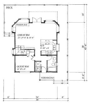 Floorplan 1 for House Plan #4177-00007
