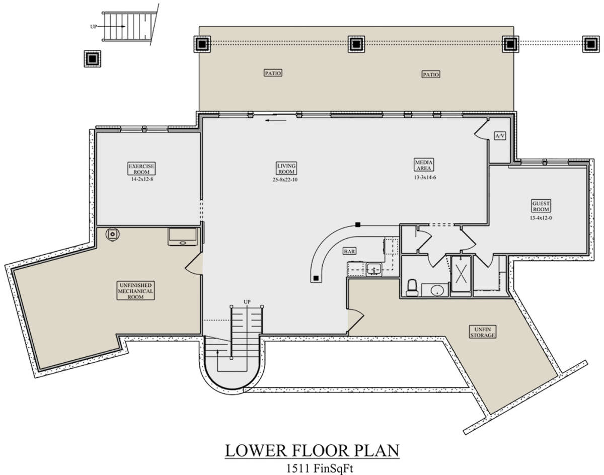Basement for House Plan #5631-00084