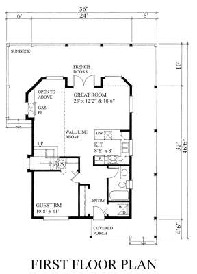 Floorplan 1 for House Plan #4177-00009