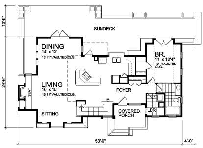 Floorplan 1 for House Plan #4177-00011