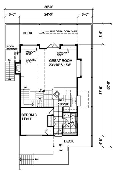 Floorplan 1 for House Plan #4177-00012
