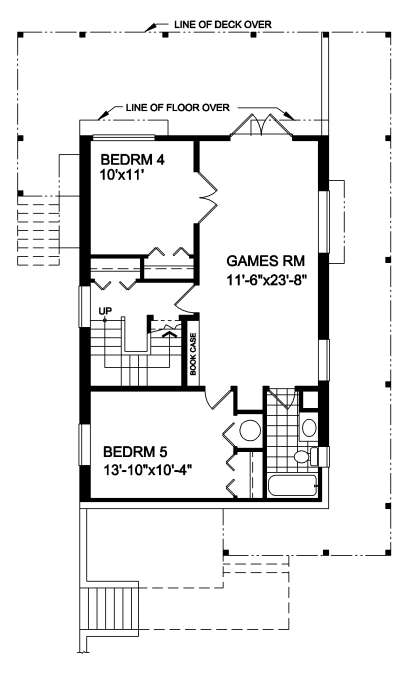 Basement Floorplan for House Plan #4177-00012