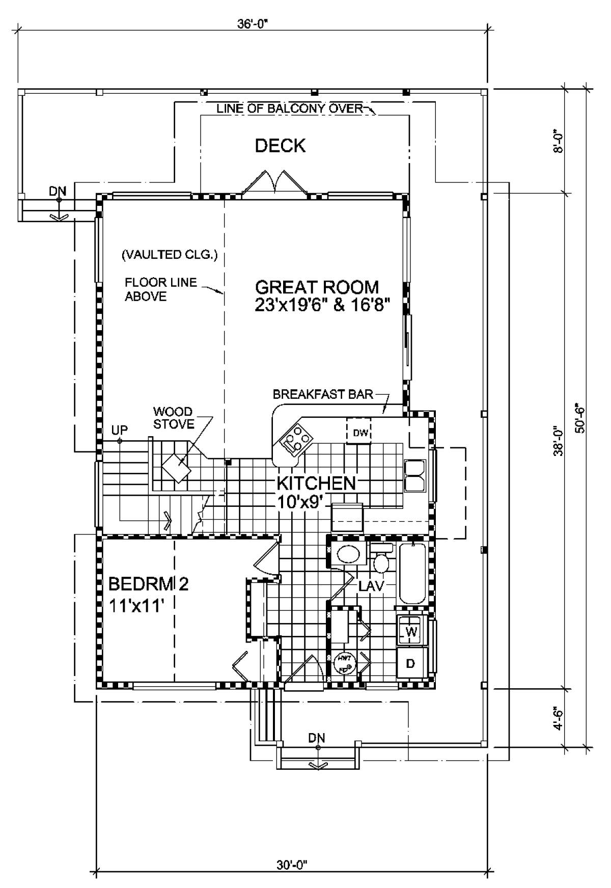 Floorplan 1 for House Plan #4177-00014