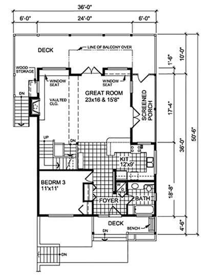 Floorplan 1 for House Plan #4177-00015