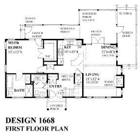 Floorplan 1 for House Plan #4177-00016